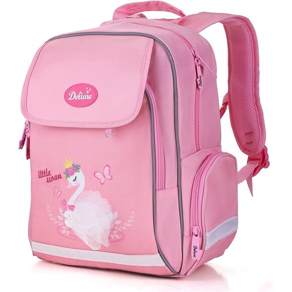 SALE!!! NIB -Kids BACPACK orthopedic European Delune Pink Swan - Picture 3 of 10